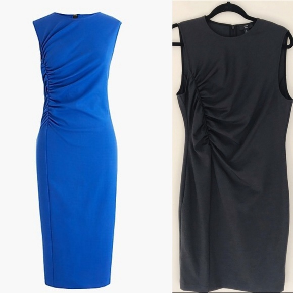 J. Crew Dresses & Skirts - NWT J. Crew 365 Ruched Ponte Dress in Charcoal
